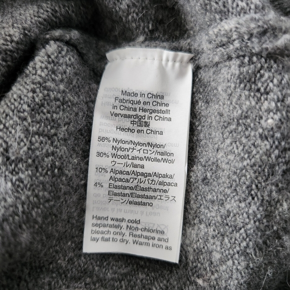 Madewell Heart Dot Balloon Sleeve Pullover Wool Blend Sweater XL - Picture 6 of 6